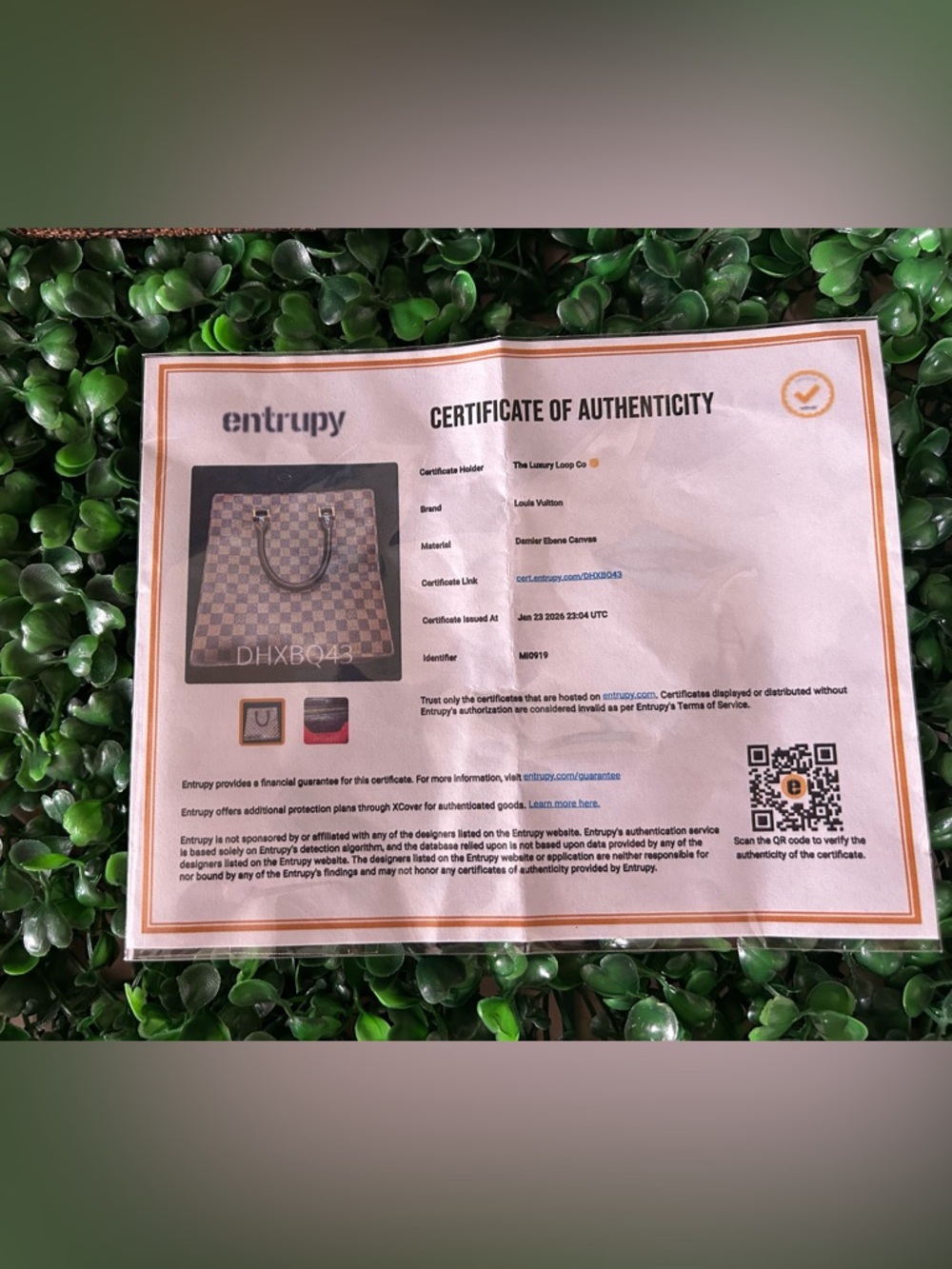 Authentic Louis Vuitton Damier Ebene Venice PM Tote w/ COA and Vibrant Interior - Picture 12 of 15
